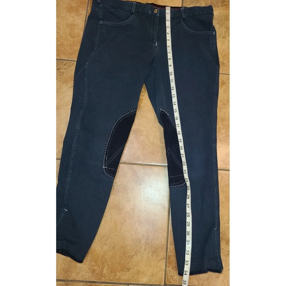 Ovation‎ Women's Euro Melange Zip Front Knee Patch Breeches 34R